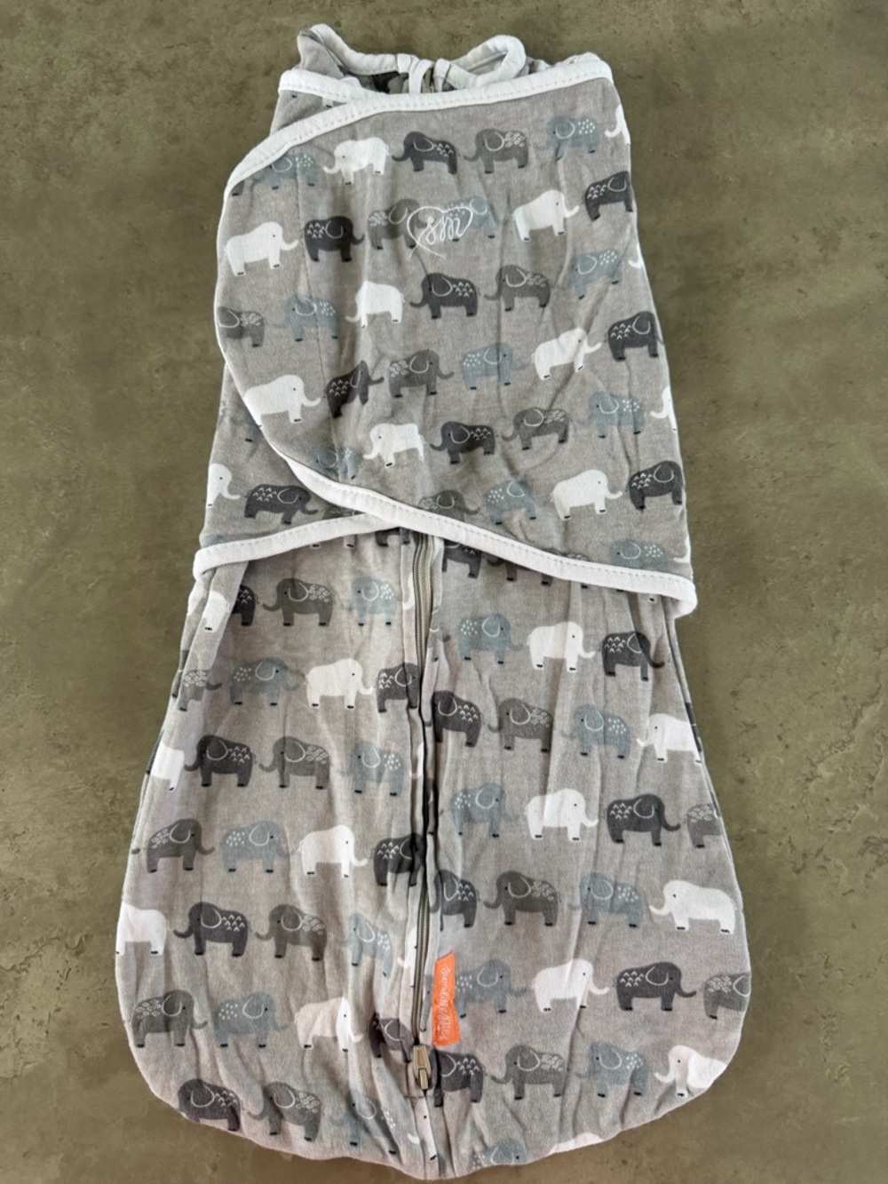 SwaddleMe Baby Swaddle with Grey Elephants - Large